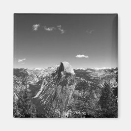 Glacier Point Yosemite Black and White Fotografy Magnet