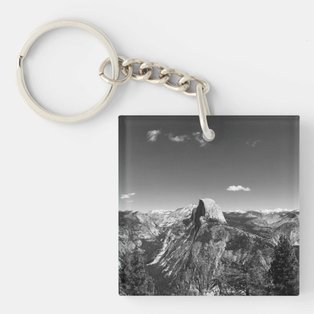 Glacier Point Yosemite Black and White Fotografy Schlüsselanhänger (Vorderseite)