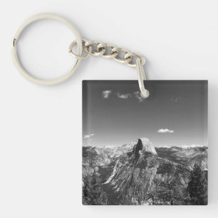 Glacier Point Yosemite Schwarz-Weiß-Fotografie Schlüsselanhänger