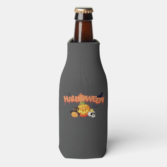 Glacière classique bouteille Halloween avec Zip (Bottle Devant)