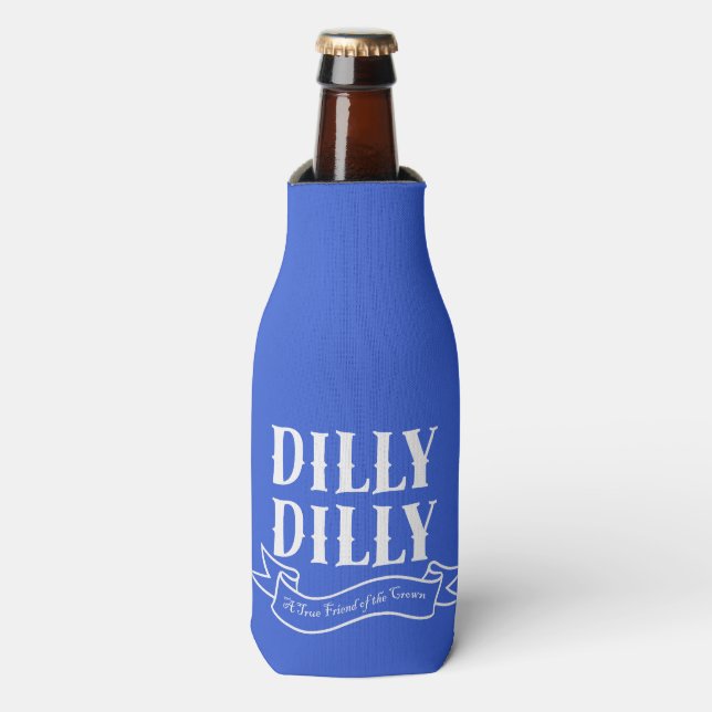 Glacière de bouteille bleu Dilly (blanc) (Bottle Devant)