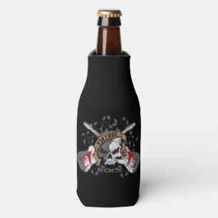 Glacière de bouteille de crâne et de guitare rock