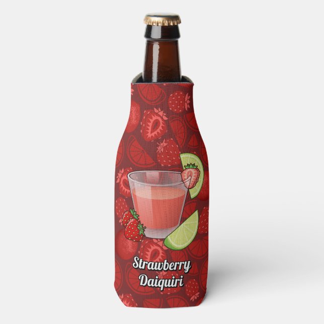 Glacière de bouteille de fraise Daiquiri (Bottle Devant)