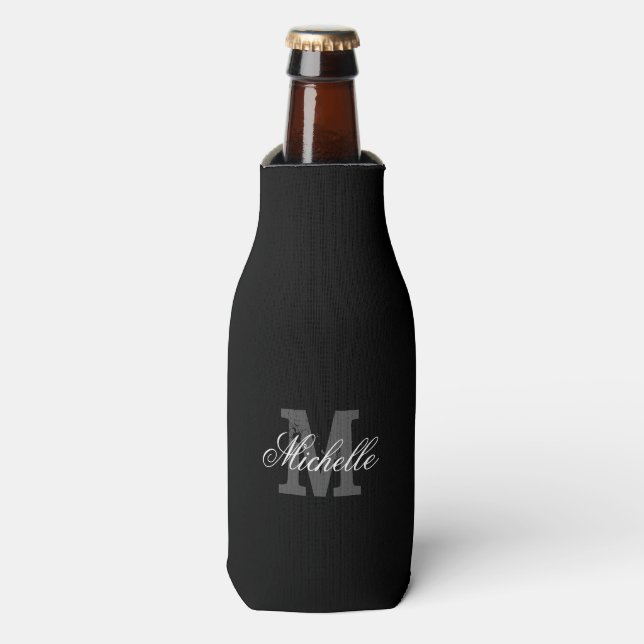 Glacière de bouteille monogramme de nom personnali (Bottle Devant)