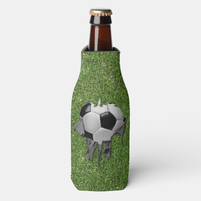 Glacière de la bouteille noire de football tordu (Bottle Devant)