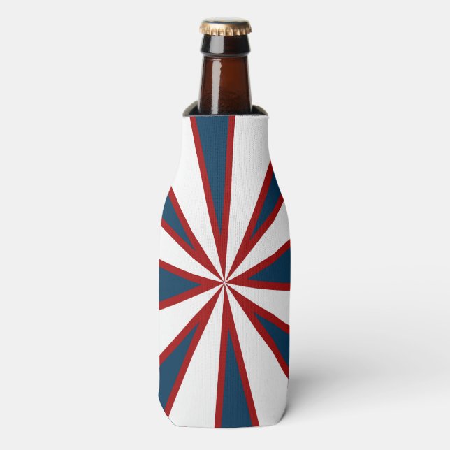Glacière Starburst rouge, blanc et bleu (Bottle Devant)
