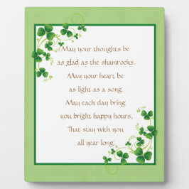 Glad As Kleeblatts Irish Sessing Tabletop Fotoplatte