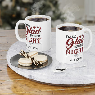 Glad, dass ich Personalisiertes Richtiges wischte Kaffeetasse