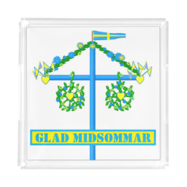 Glad Midsommar, Flagstang Personalize Acryl Tablett