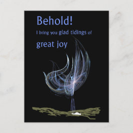 Glad Tidings of Great Joy Holiday Postcard Feiertagspostkarte