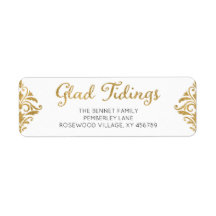 Glad Tidings Weihnachts-Rücksendeadresse