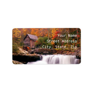 Glade Creek Grist Mill Adressaufkleber