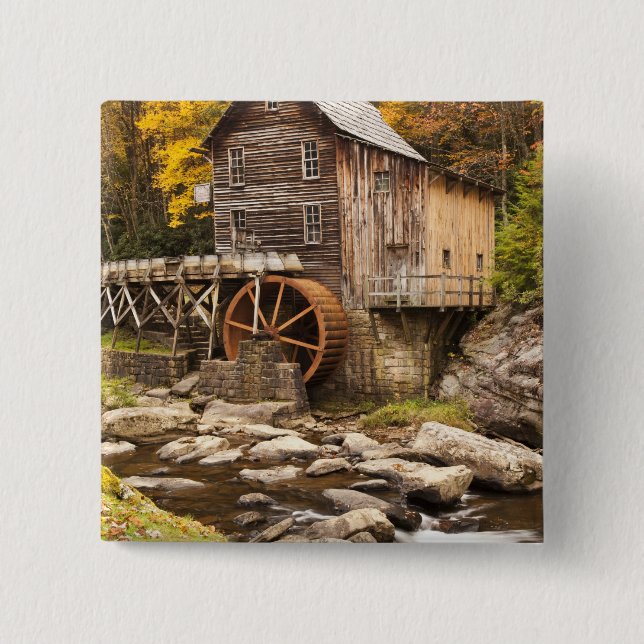 Glade Creek Grist Mill, Babcock Staat Park, Button (Vorderseite)