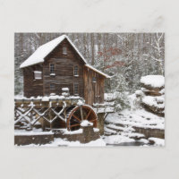Glade Creek Grist Mill im Winter