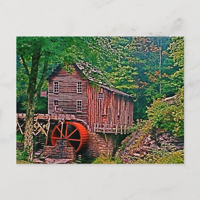 Glade Creek Grist Mill Post Card Postkarte (Vorderseite)