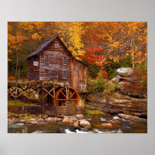 Glade Creek Grist Mill Poster