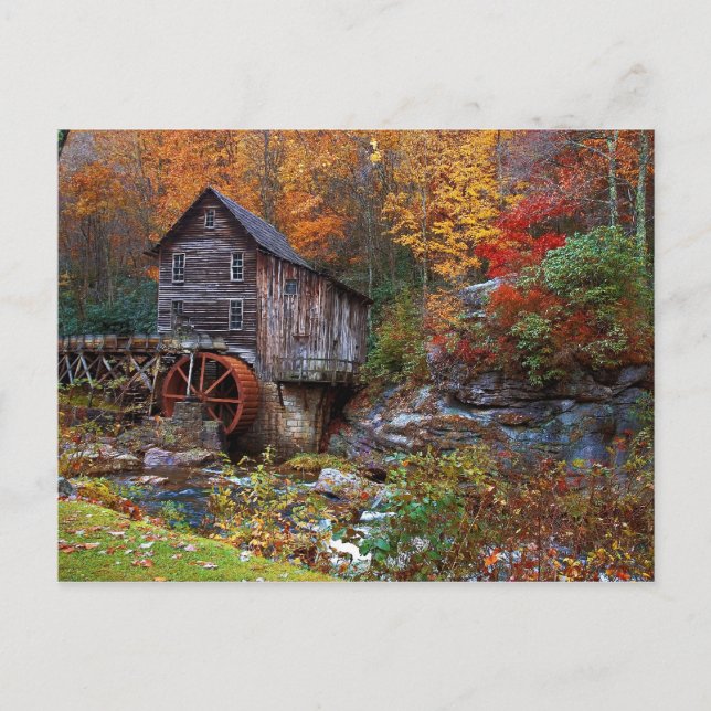 Glade Creek Grist Mill Postkarte (Vorderseite)