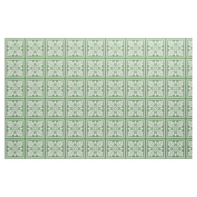 Glade Green Acorn und Leaf Tile Design Stoff (Fat Quarter (45,7 x 55,9 cm))