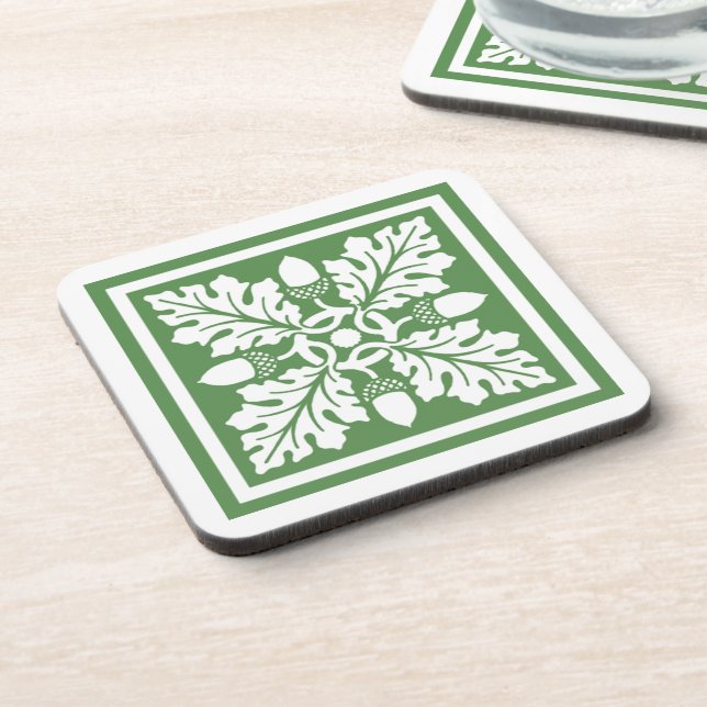 Glade Greent Acorn und Leaf Tile Design Untersetzer (Linke Seite)