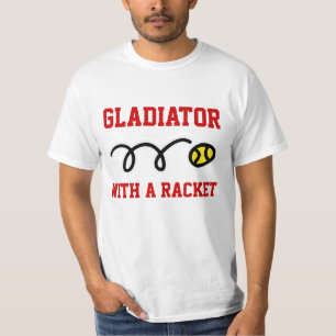 Gladiateur avec un T-shirt de tennis de raquette