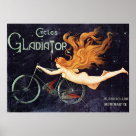 GLADIATOR Cycles Français Vintage Poster Art Nouve