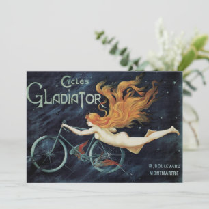 Gladiator Cycles, Vintager Viktorianischer Jugends Einladung