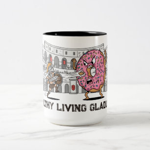 Gladiator für gesundes Leben Zweifarbige Tasse