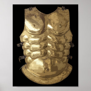 Gladiator Halloween Costume Fighter Roman Chest Pl Poster