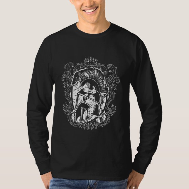 Gladiator Helmet Shield Spartan Workout Krieger Gr T-Shirt (Vorderseite)