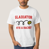 Gladiator mit einem Schlägertennis-T - Shirt