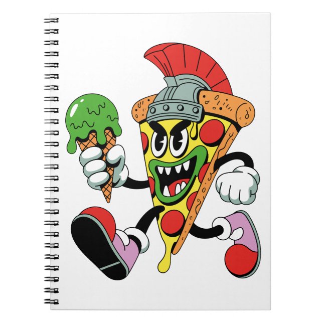 Gladiator Pizza Slice Italian Brainrot Notizblock (Vorderseite)