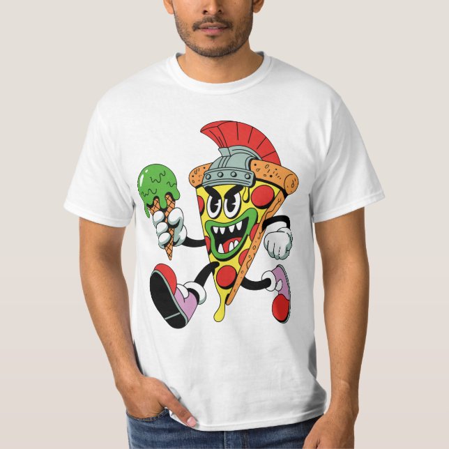 Gladiator Pizza Slice Italienisch Brainrot Men's T-Shirt (Vorderseite)