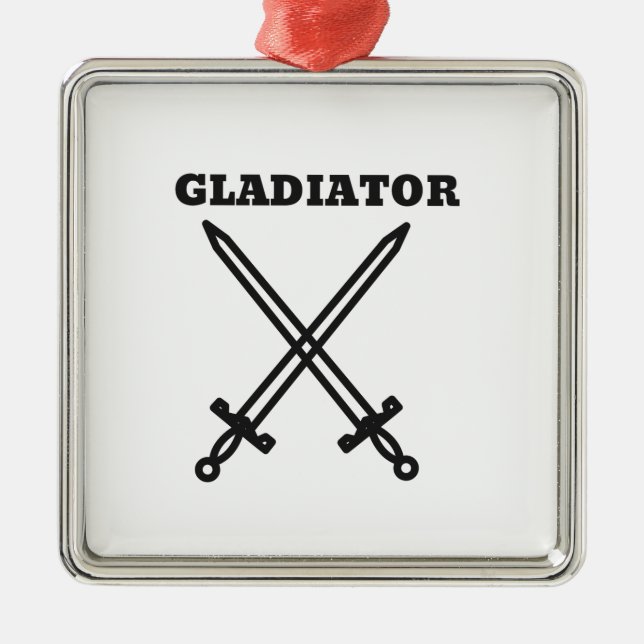 Gladiator Silbernes Ornament (Vorne)