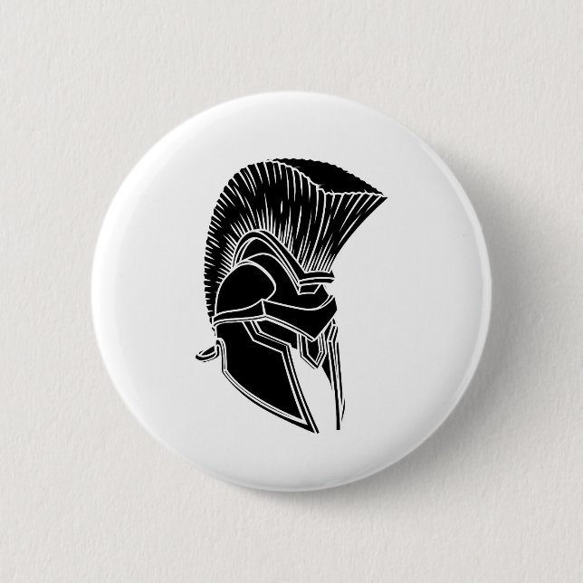 Gladiator Spartan Trojan Roman Helmet Button (Vorderseite)