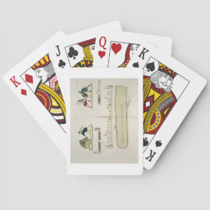 Gladiatoren und ein Plan des Zirkus von Caracalla, Spielkarten