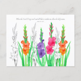 Gladiola Scripture Psalms 103 Prayer Card Postkarte
