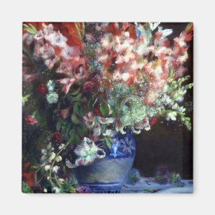 Gladiolas in einem Vase durch Pierre Auguste Magnet