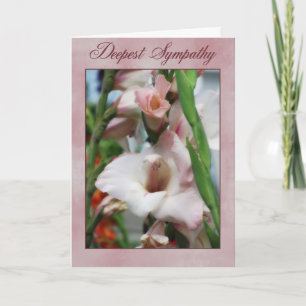 Gladiolas Sympathy Karte