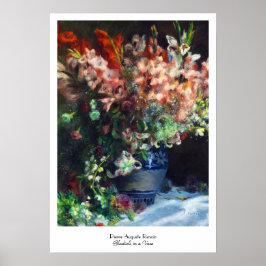 Gladioli in einem Vase Pierre Auguste Renoir Gemäl Poster