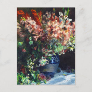 Gladioli in einem Vase Pierre Auguste Renoir Gemäl Postkarte