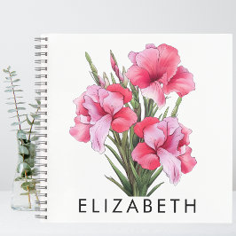 Gladiolus Birth Monat Blume Personalisiert für sie Notizbuch