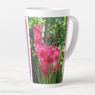 Gladiolus Blume Collage Latte Tasse