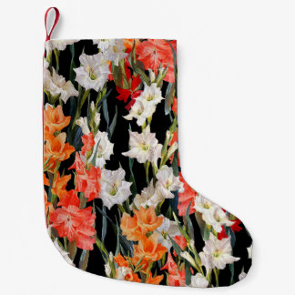 Gladiolus mehrfarbig: Watercolo mit schwarzem Hint Kleiner Weihnachtsstrumpf