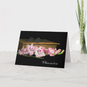 Gladiolus mit Vintage-Bibel Beileid Karte