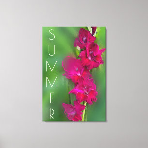 Gladiolus Summer Garden Blume Foto Wohngestaltung Leinwanddruck