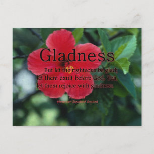 Gladness Psalm 68-3 Postkarte
