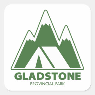 Gladstone Provincial Park Berge Camping Quadratischer Aufkleber