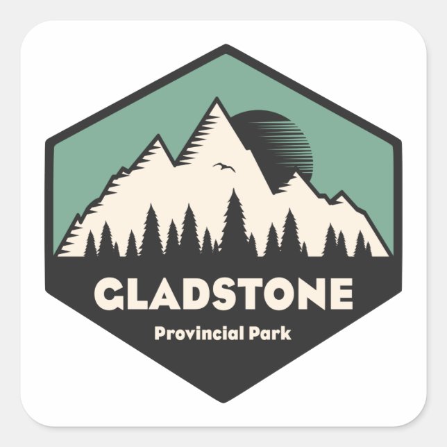 Gladstone Provinzpark Quadratischer Aufkleber (Vorderseite)