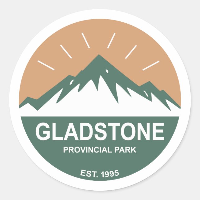 Gladstone Provinzpark Runder Aufkleber (Vorderseite)
