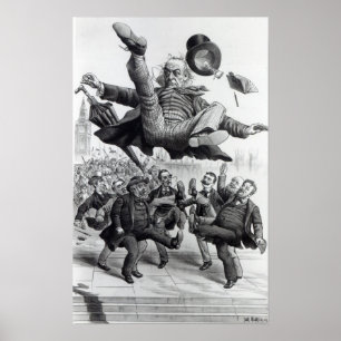Gladstone wurde um 1894 aus dem Parlament geworfen Poster